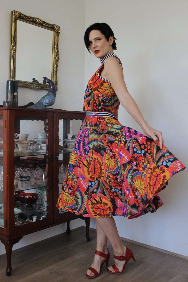 Bright Floral Cotton Sleeveless Blouse