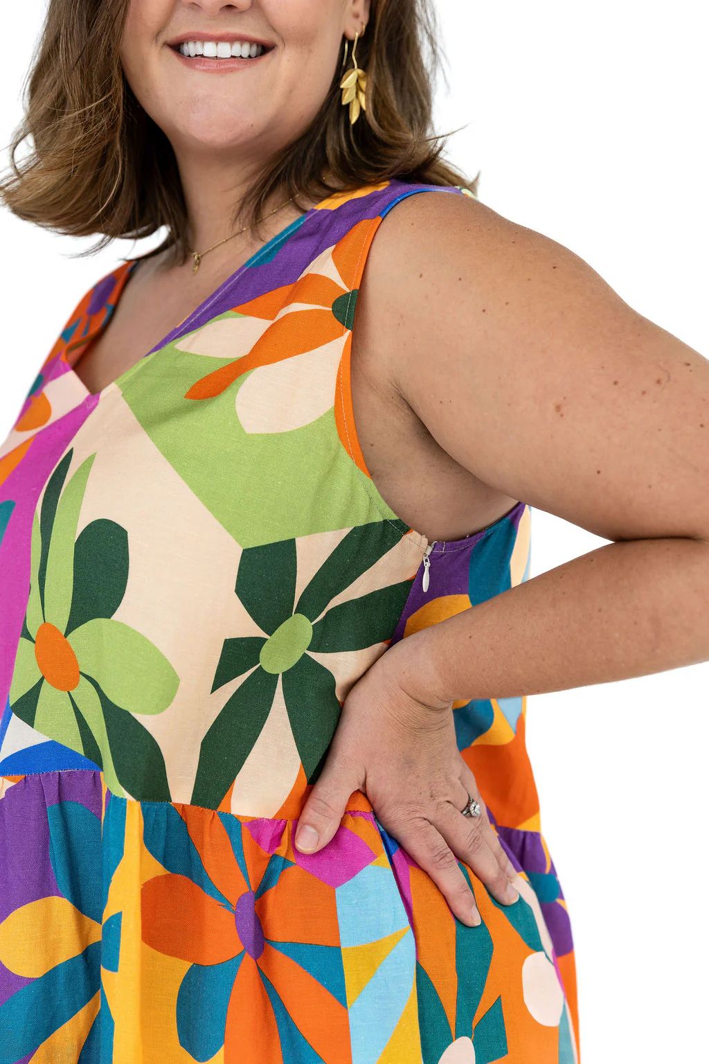 Harper Maternity Dress - Geometric Print