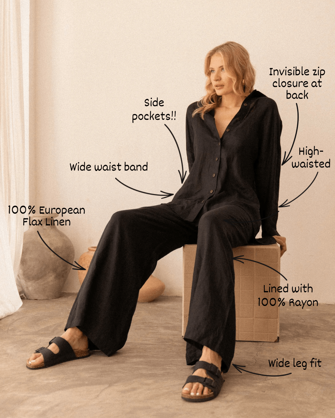 Noa Relaxed Oversized Linen Shirt