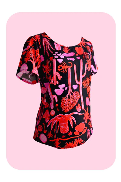 Scarlet Palm Spring Top