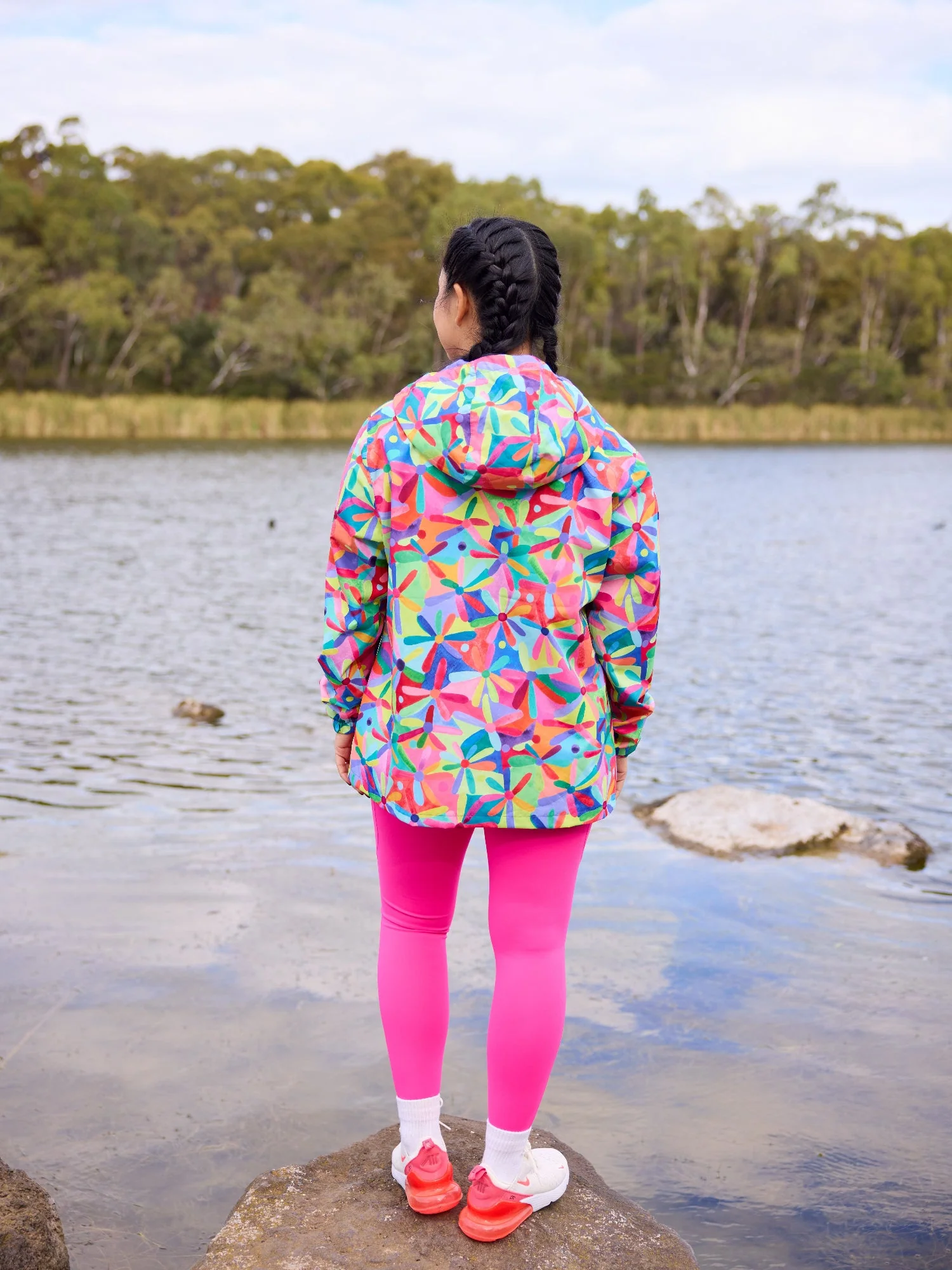 Rainbow Daisies Raincoat