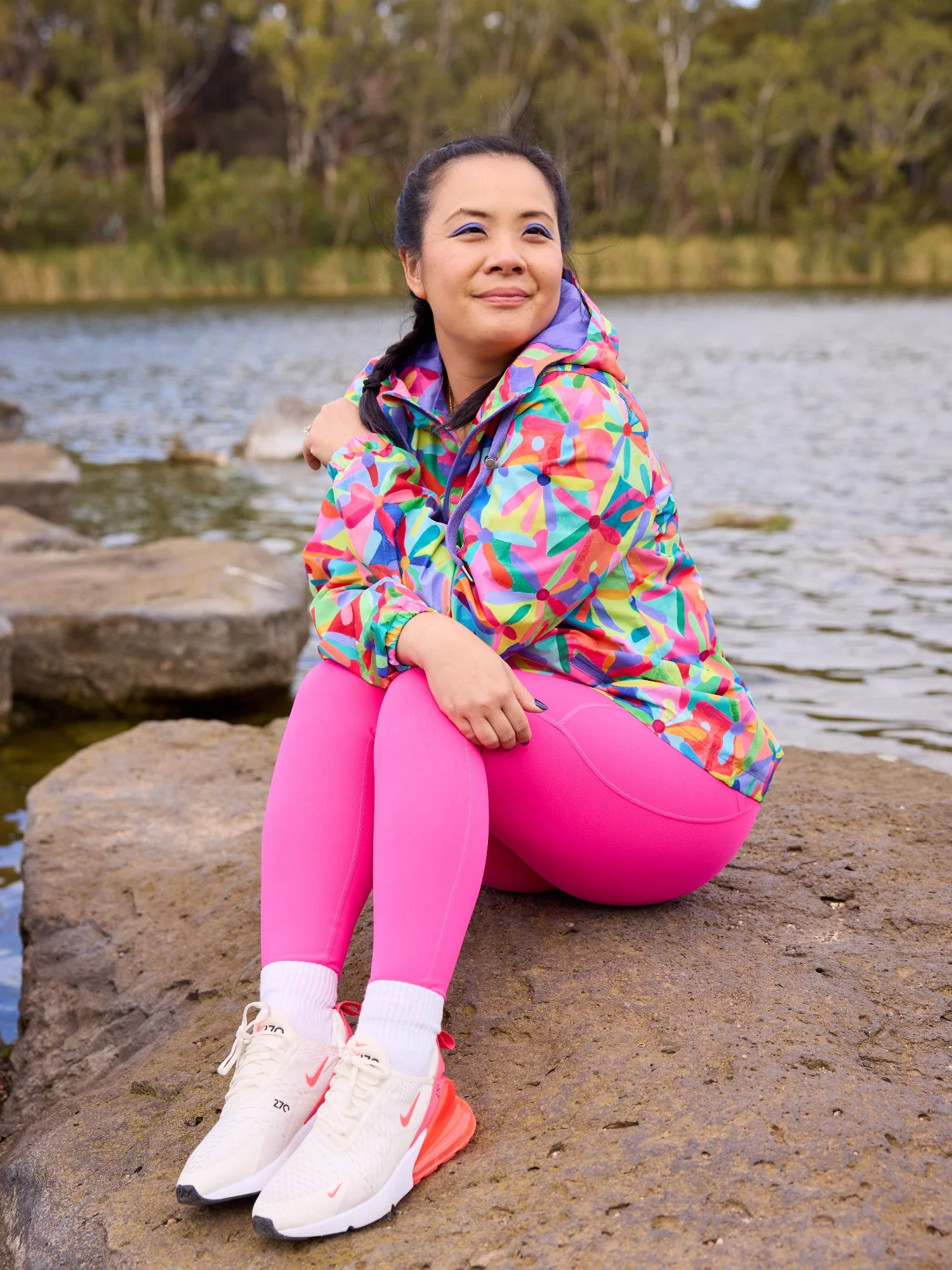 Rainbow Daisies Raincoat