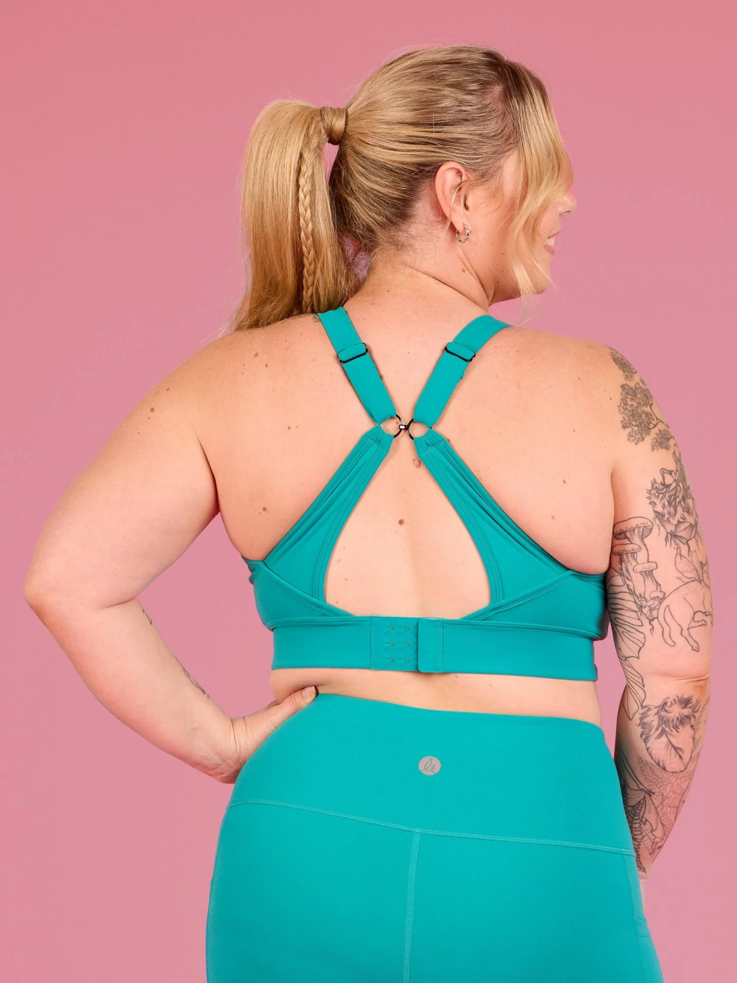 Teal FlexiZip Crop