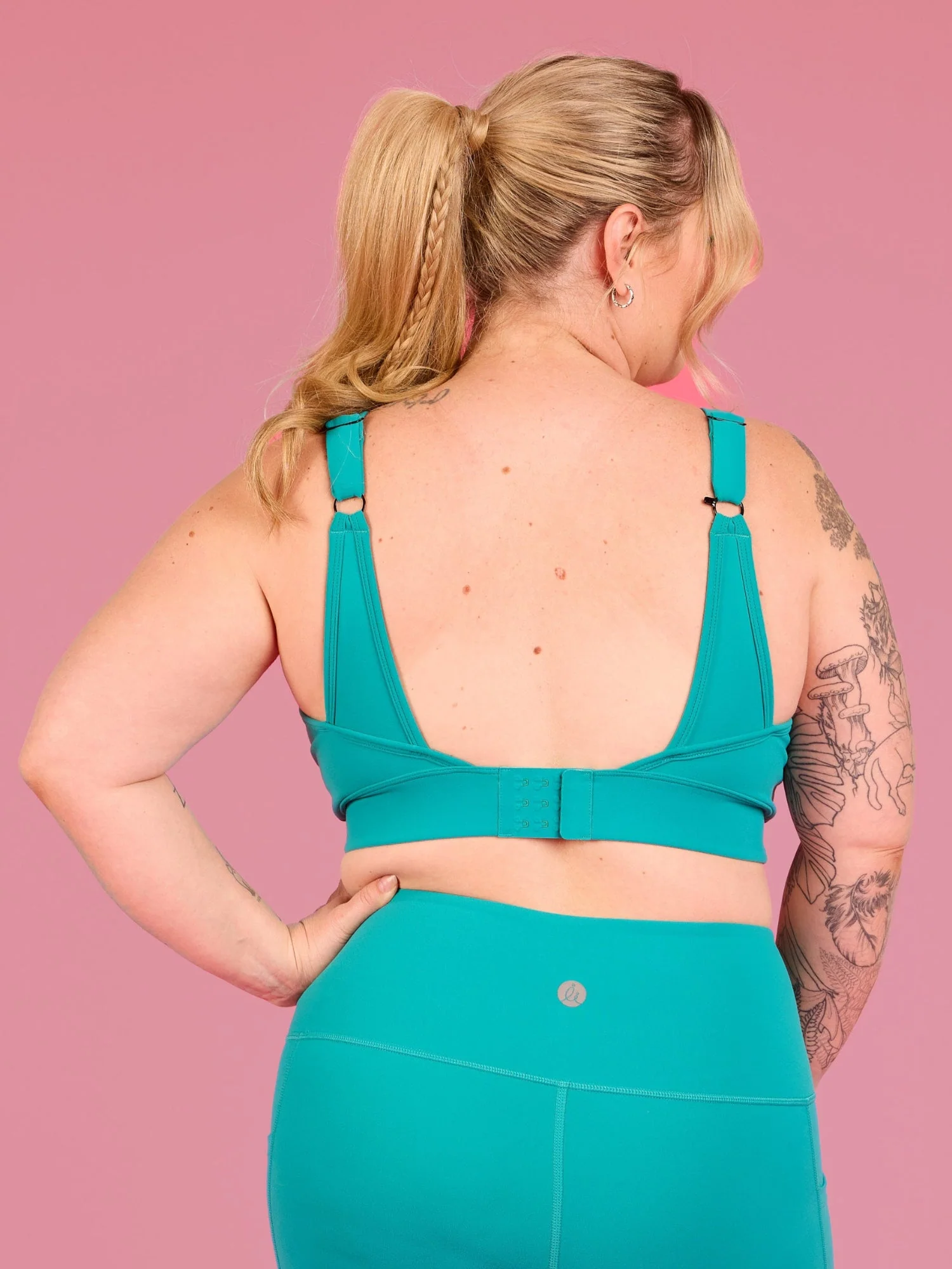 Teal FlexiZip Crop