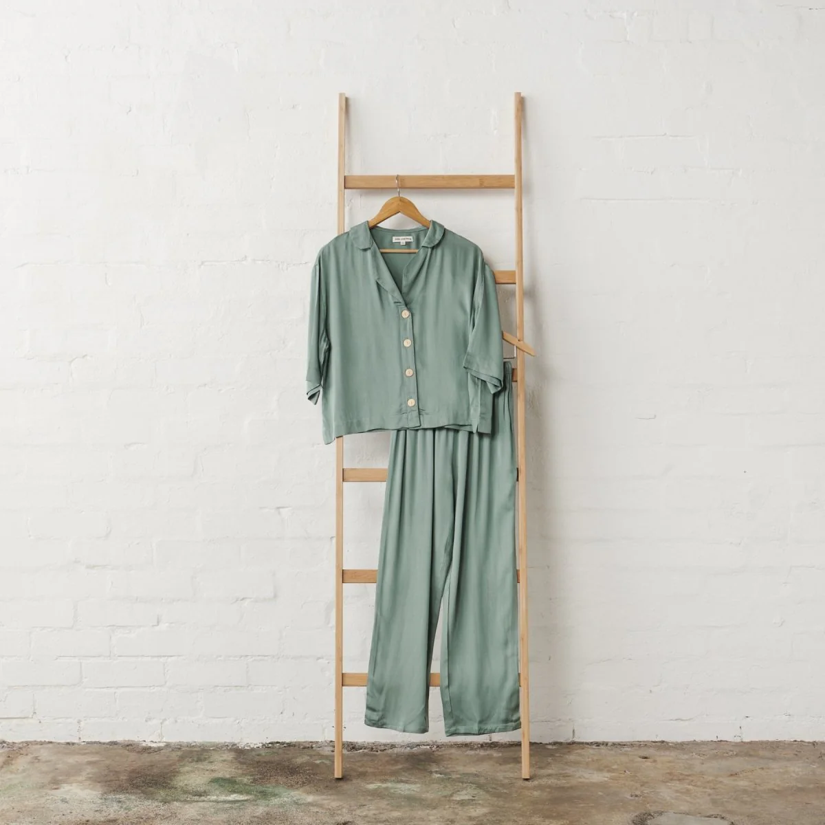 Bamboo Pyjamas: Crop Button Up and Pant Set