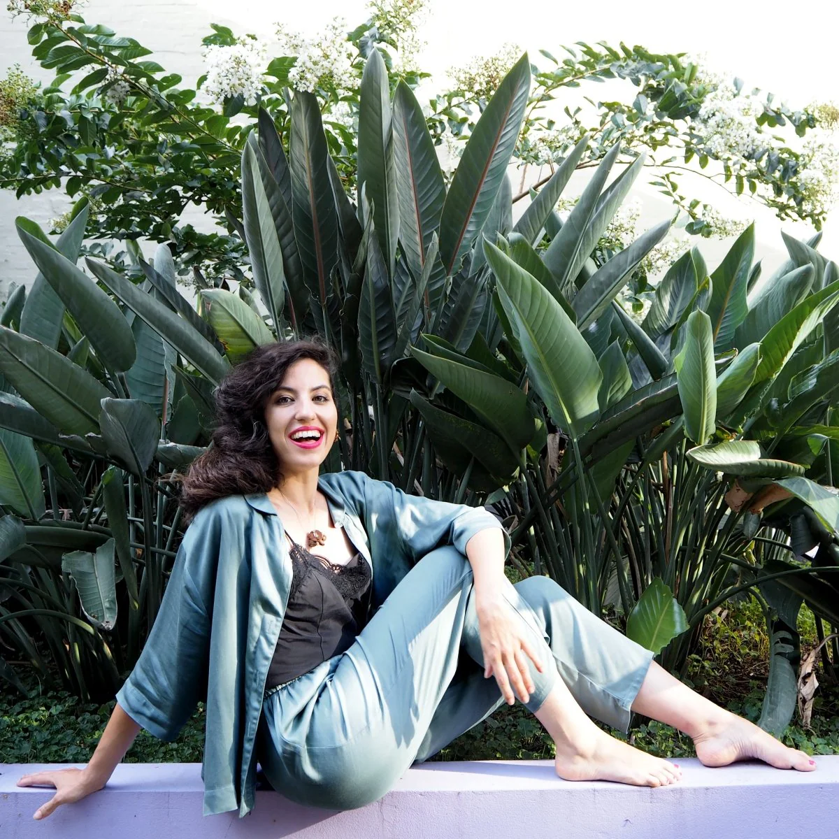Bamboo Pyjamas: Crop Button Up and Pant Set