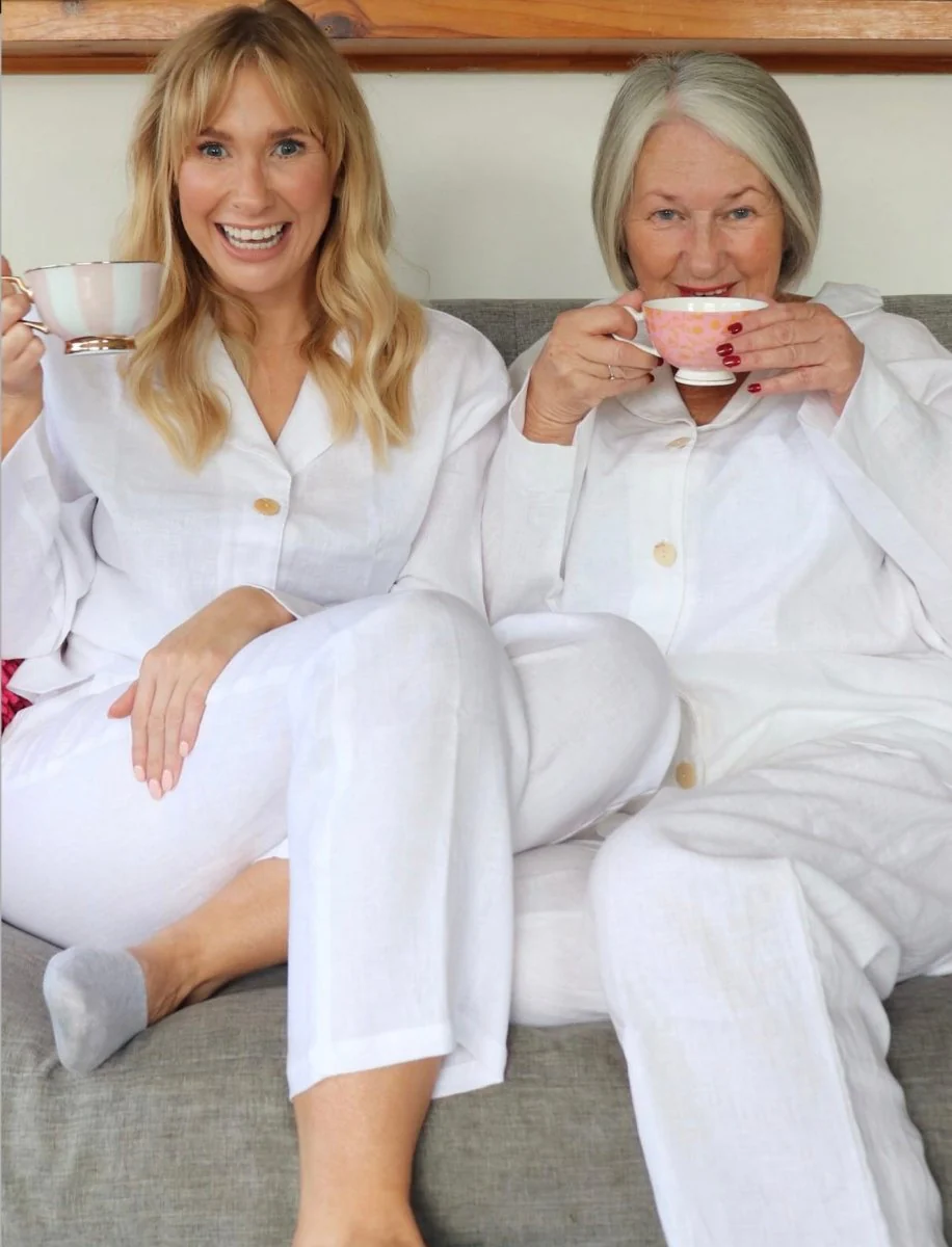 Classic White Linen Pyjama Set