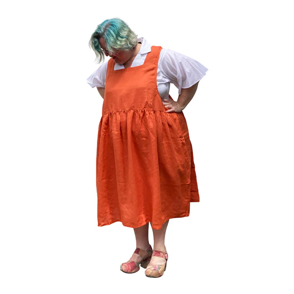 Kelly Linen Pinnie Dress