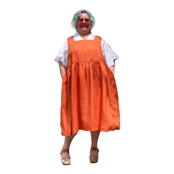 Kelly Linen Pinnie Dress