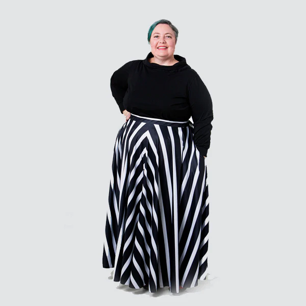 Custom Print Floor Length Maxi Skirt