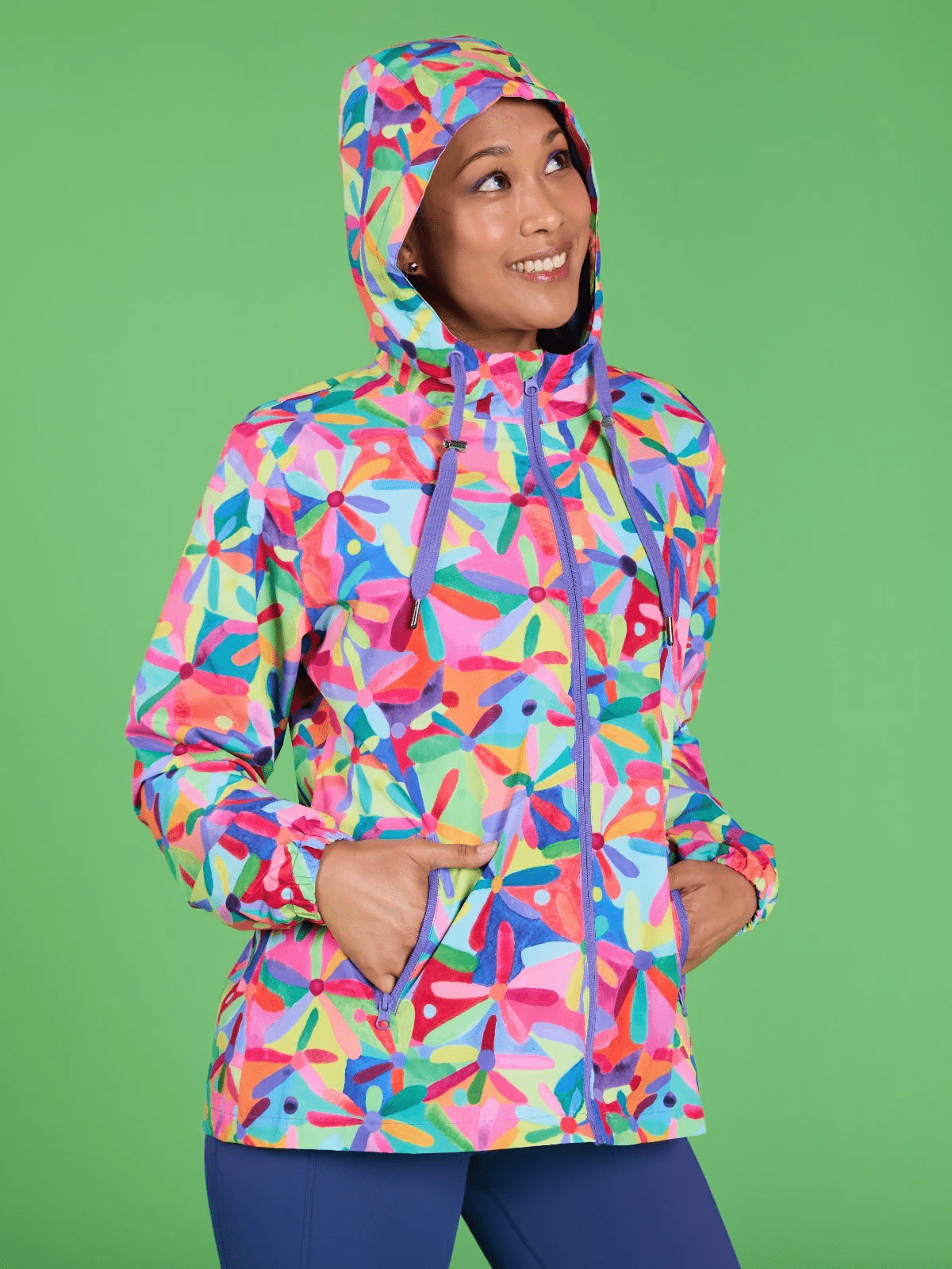 Rainbow Daisies Raincoat